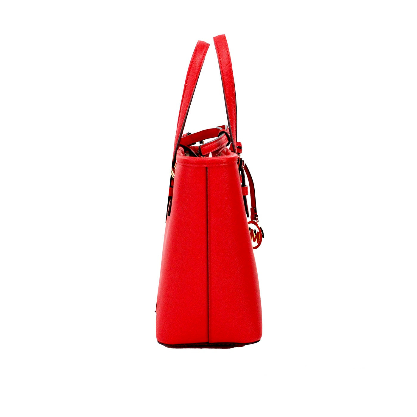 Michael Kors Jet Set Bright Red Leather XS Carryall Top Zip Tote Bag Purse - Luksusmuotia Michael Kors - Tutustu YVES JAVANNI® 