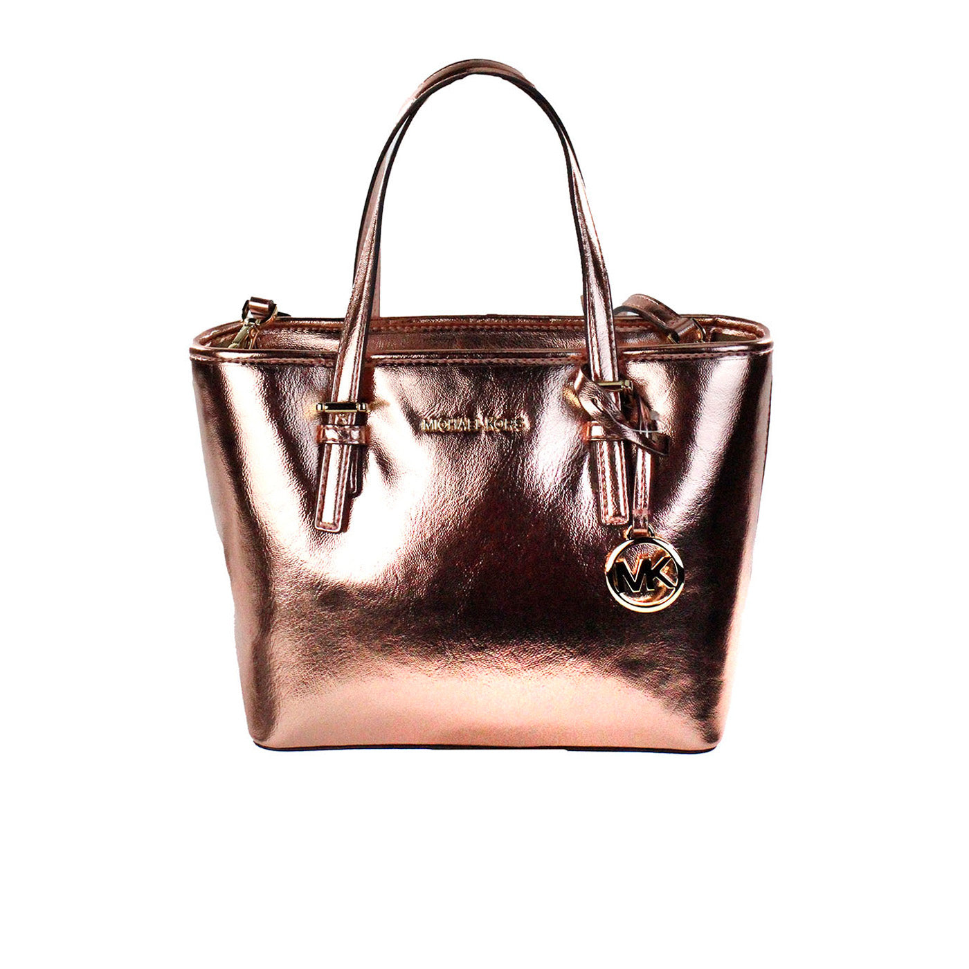 Michael Kors Jet Set Primrose Metallic XS Carryall Top Zip Tote Bag Purse - Luksusmuotia Michael Kors - Tutustu YVES JAVANNI® 