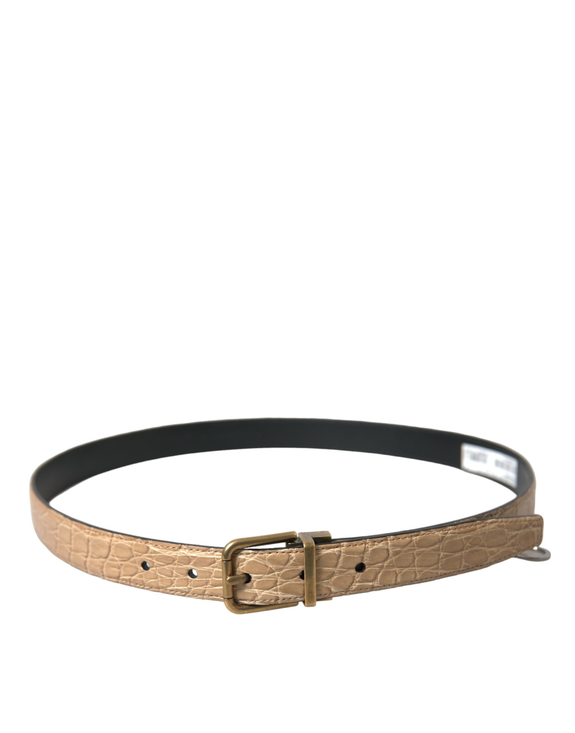 Dolce & Gabbana Elegant Beige Leather Belt - Luksusmuotia Dolce & Gabbana - Tutustu YVES JAVANNI® 