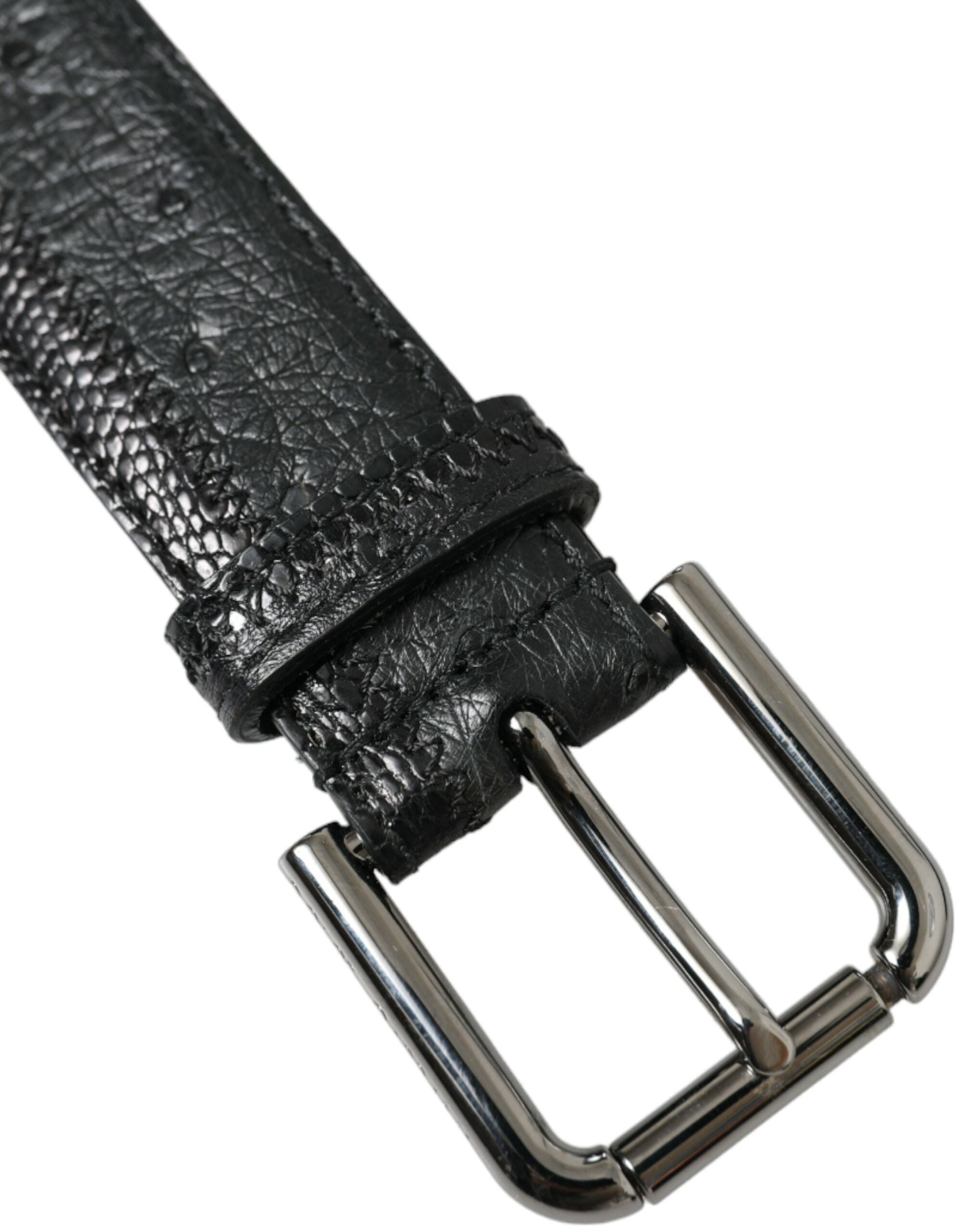 Dolce & Gabbana Elegant Black Leather Belt with Metal Buckle - Luksusmuotia Dolce & Gabbana - Tutustu YVES JAVANNI® 