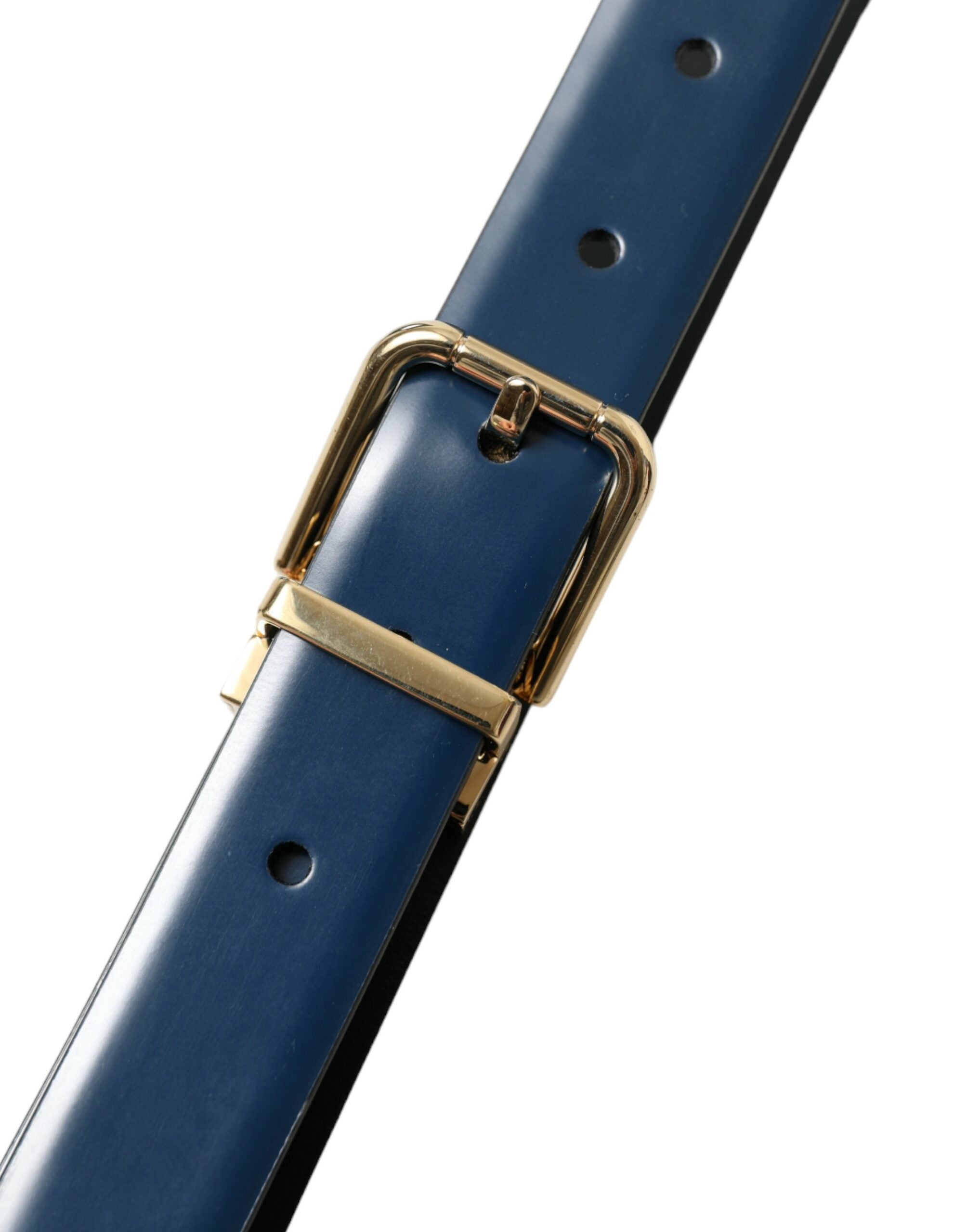 Dolce & Gabbana Elegant Blue Calf Leather Belt - Luksusmuotia Dolce & Gabbana - Tutustu YVES JAVANNI® 