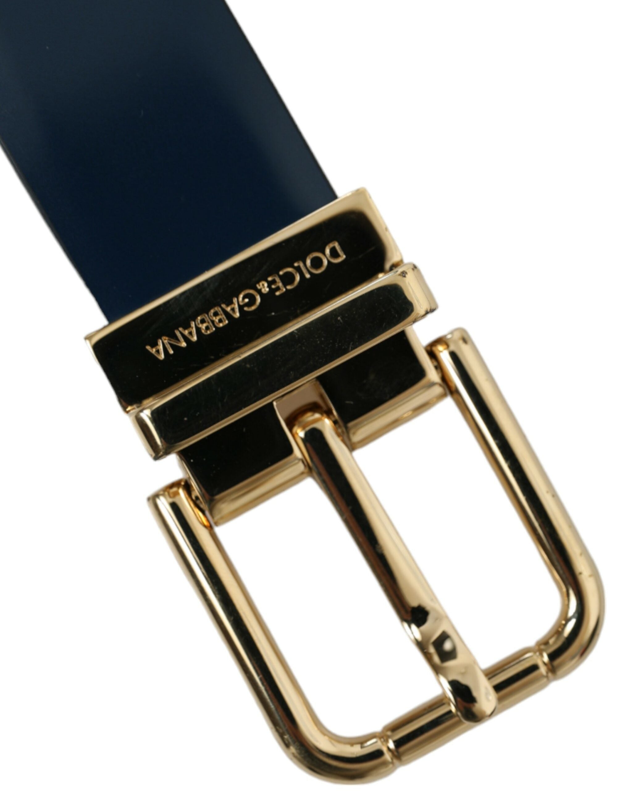 Dolce & Gabbana Elegant Blue Calf Leather Belt - Luksusmuotia Dolce & Gabbana - Tutustu YVES JAVANNI® 