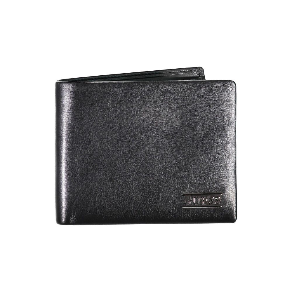 Guess Jeans Sleek Black Leather Bifold Wallet - Luksusmuotia Guess Jeans - Tutustu YVES JAVANNI® 