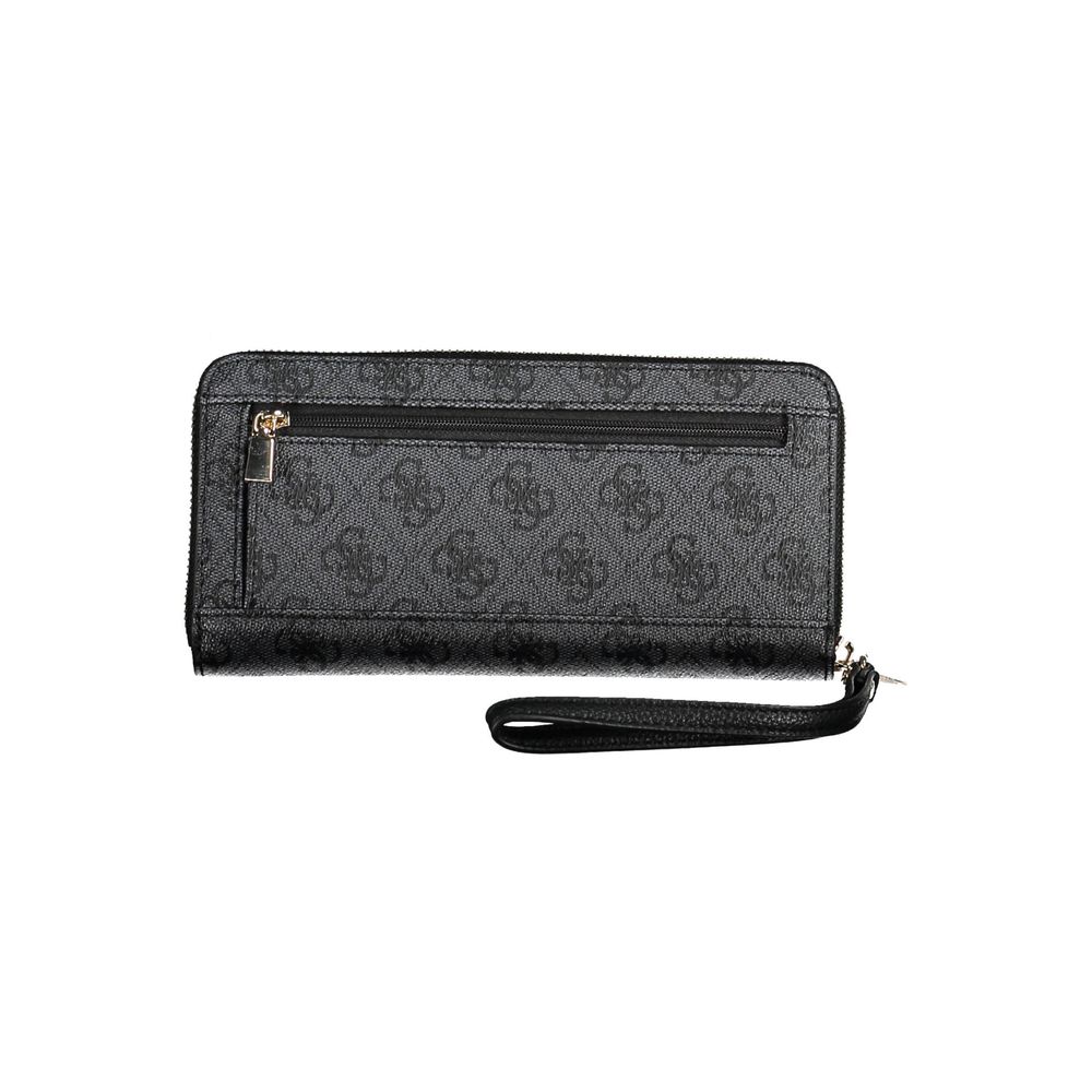 Guess Jeans Chic Black Polyethylene Wallet with Logo Detail - Luksusmuotia Guess Jeans - Tutustu YVES JAVANNI® 