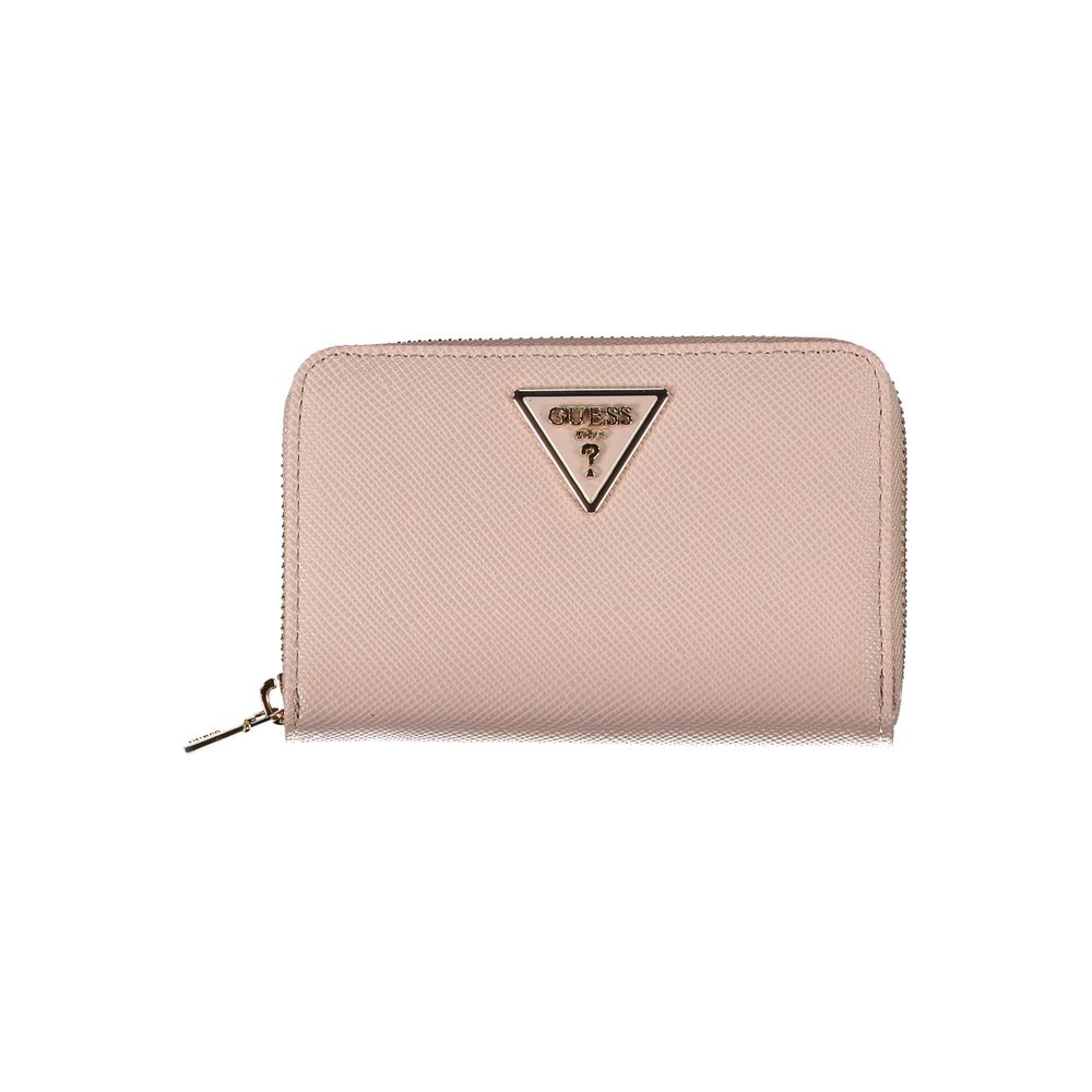 Guess Chic Pink Polyethylene Zip Wallet - Luksusmuotia Guess Jeans - Tutustu YVES JAVANNI® 