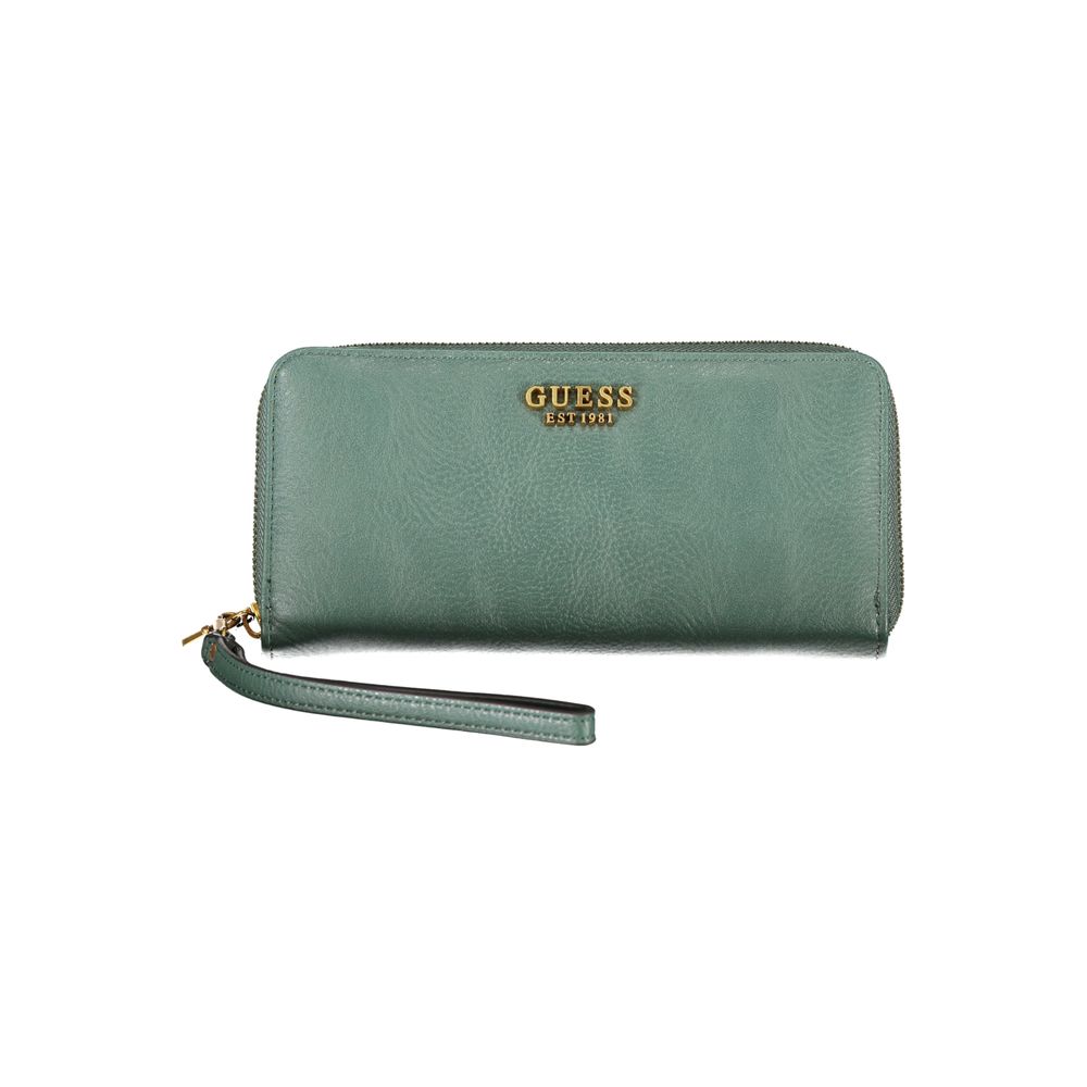 Guess Chic Green Polyethylene Wallet with Multiple Compartments - Luksusmuotia Guess Jeans - Tutustu YVES JAVANNI® 