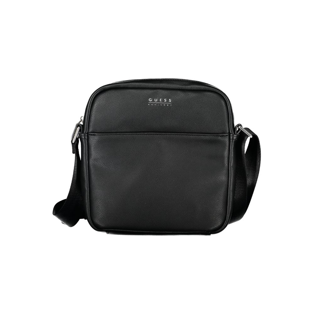 Guess Sleek Black Polyethylene Shoulder Bag - Luksusmuotia Guess Jeans - Tutustu YVES JAVANNI® 