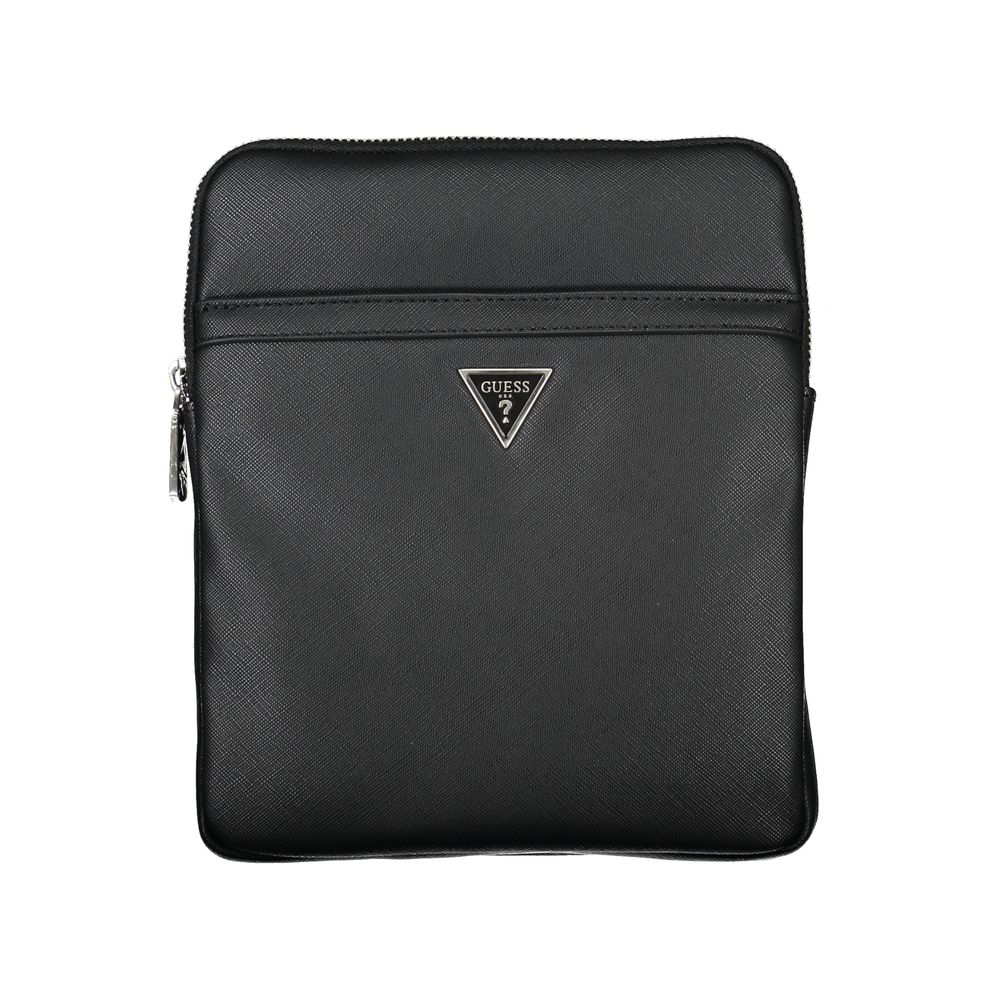 Guess Jeans Elegant Black Shoulder Bag with Practical Design - Luksusmuotia Guess Jeans - Tutustu YVES JAVANNI® 