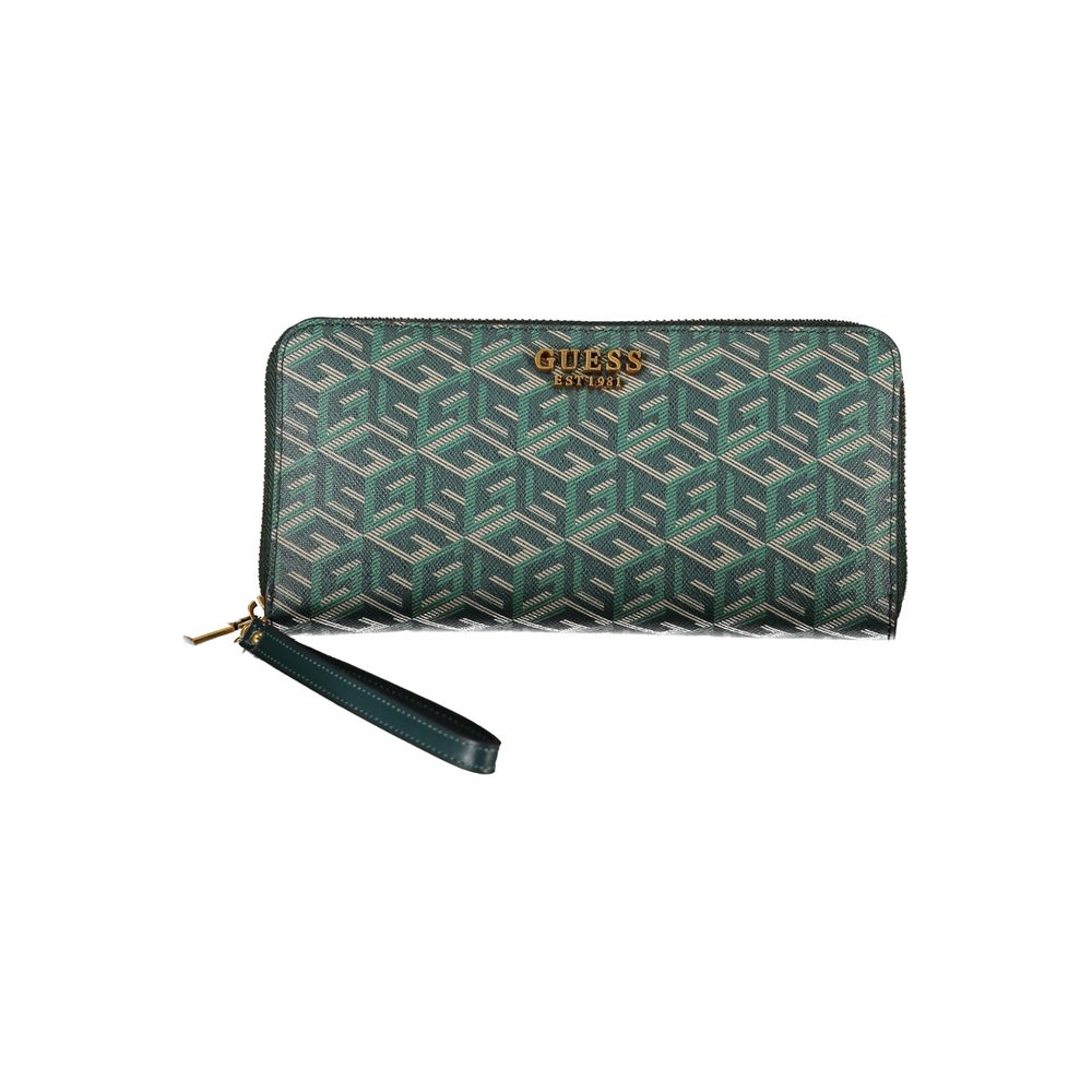 Guess Elegant Green Designer Wallet with Contrast Details - Luksusmuotia Guess Jeans - Tutustu YVES JAVANNI® 