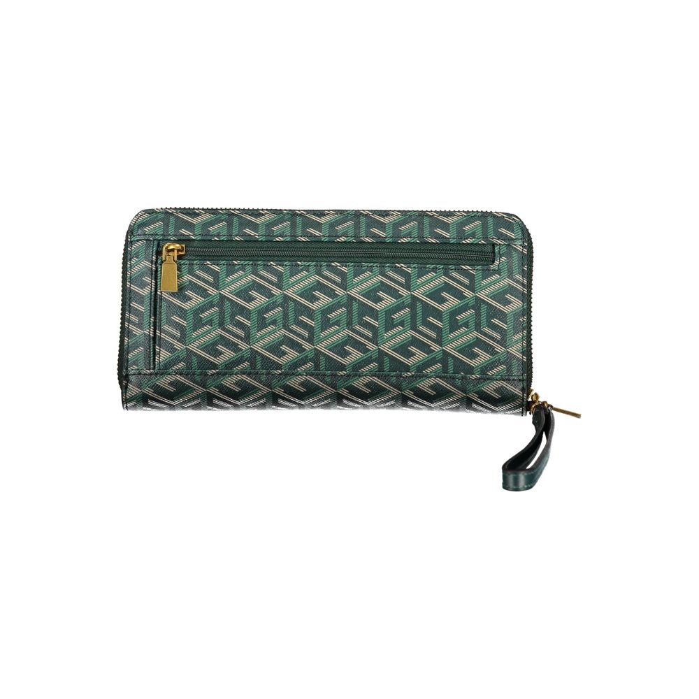 Guess Elegant Green Designer Wallet with Contrast Details - Luksusmuotia Guess Jeans - Tutustu YVES JAVANNI® 