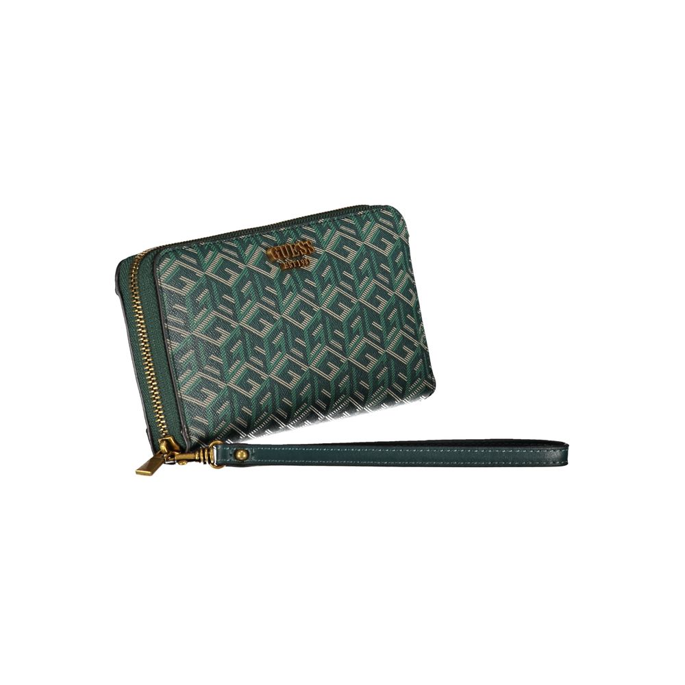 Guess Elegant Green Designer Wallet with Contrast Details - Luksusmuotia Guess Jeans - Tutustu YVES JAVANNI® 