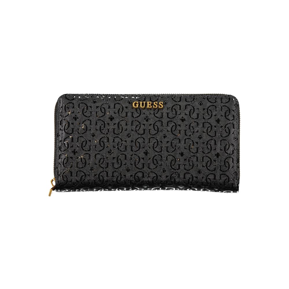 Guess Elegant Black Polyethylene Wallet with Zip Closure - Luksusmuotia Guess Jeans - Tutustu YVES JAVANNI® 