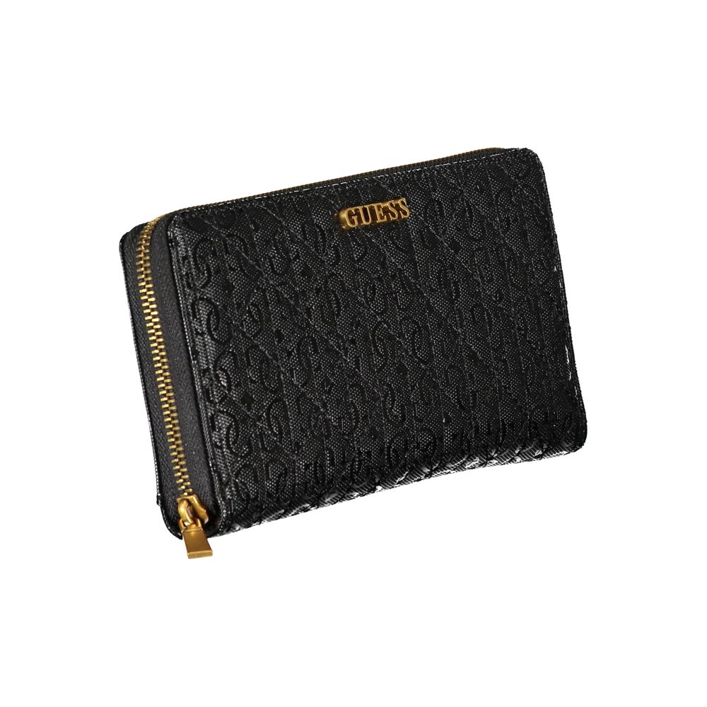 Guess Elegant Black Polyethylene Wallet with Zip Closure - Luksusmuotia Guess Jeans - Tutustu YVES JAVANNI® 