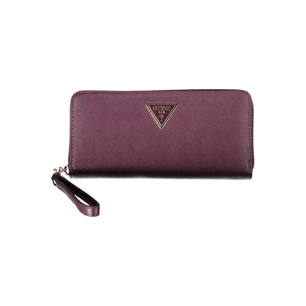 Guess Elegant Purple Zip Closure Wallet with Logo Detail - Luksusmuotia Guess Jeans - Tutustu YVES JAVANNI® 