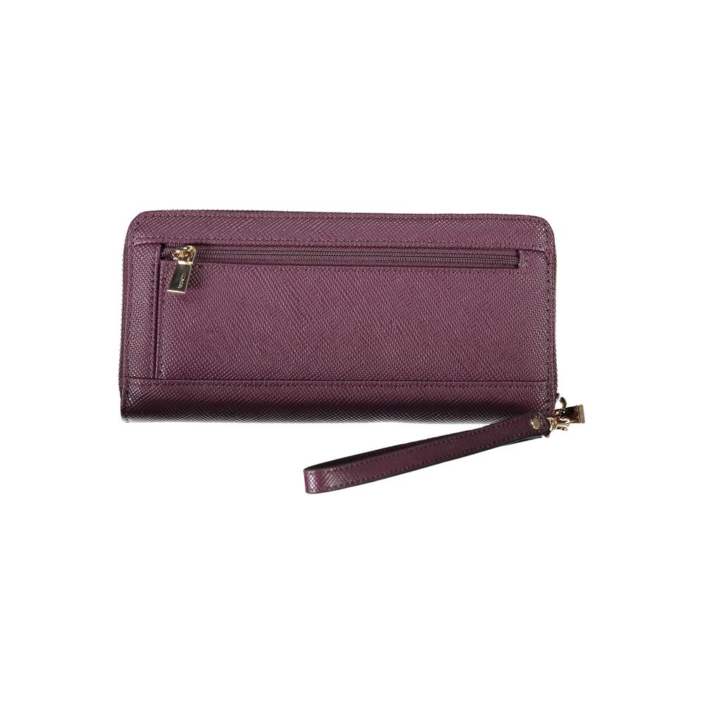 Guess Elegant Purple Zip Closure Wallet with Logo Detail - Luksusmuotia Guess Jeans - Tutustu YVES JAVANNI® 