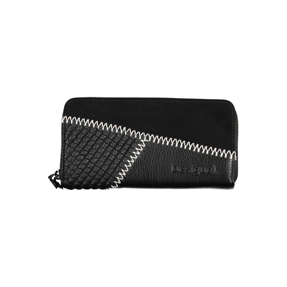 Desigual Elegant Black Polyethylene Wallet with Ample Space - Luksusmuotia Desigual - Tutustu YVES JAVANNI® 