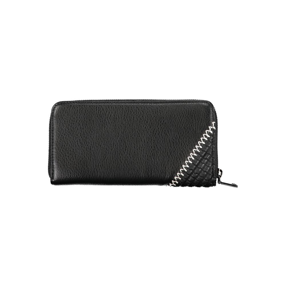 Desigual Elegant Black Polyethylene Wallet with Ample Space - Luksusmuotia Desigual - Tutustu YVES JAVANNI® 