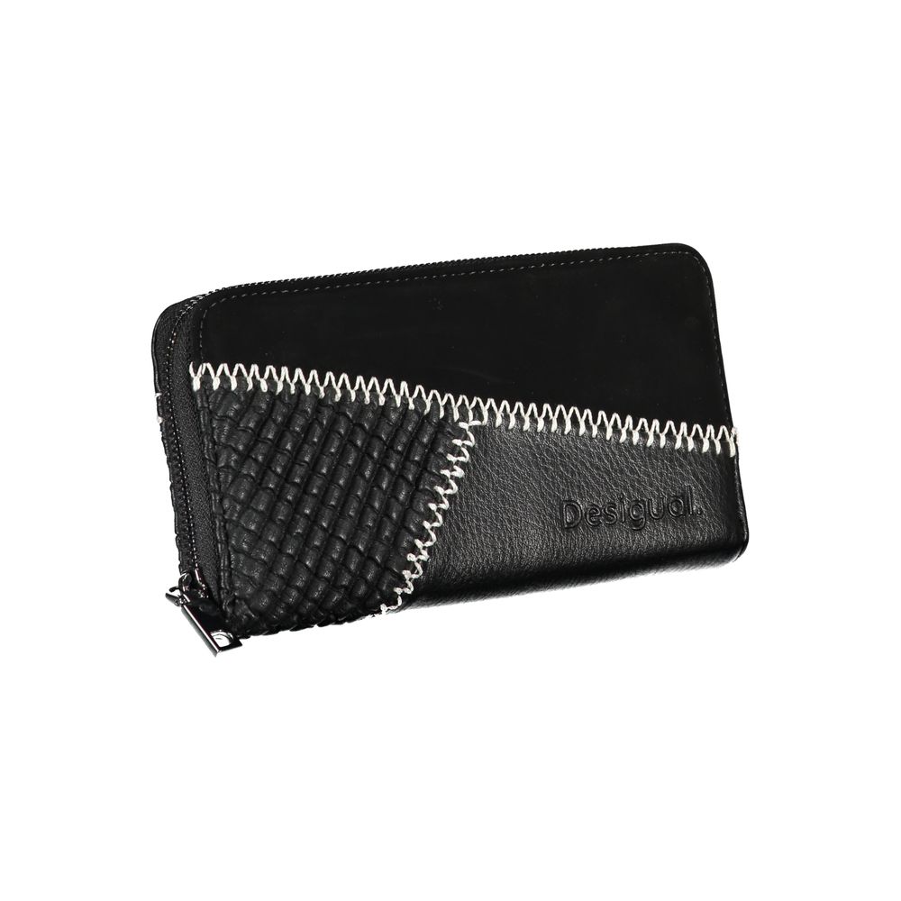 Desigual Elegant Black Polyethylene Wallet with Ample Space - Luksusmuotia Desigual - Tutustu YVES JAVANNI® 