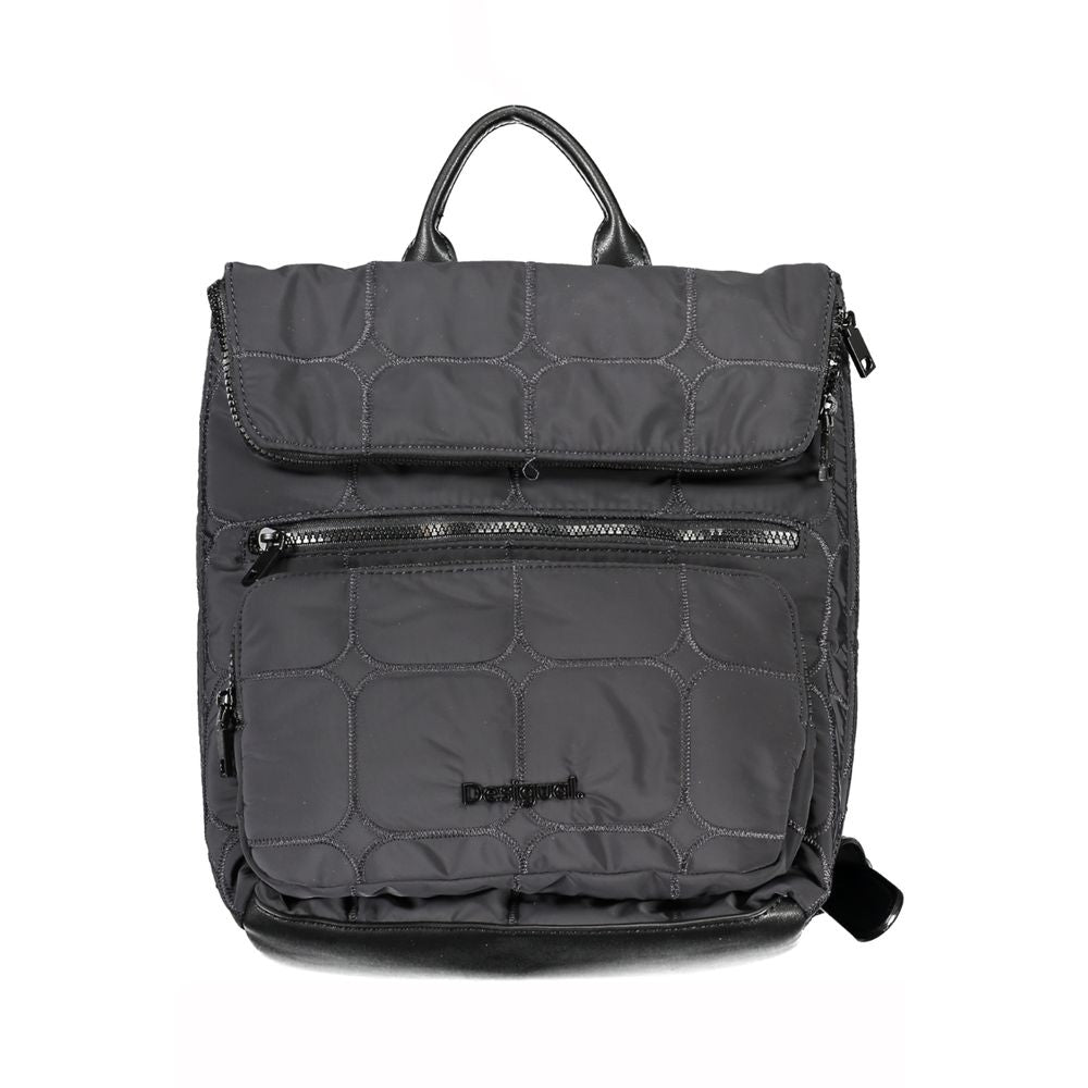 Desigual Chic Urban Black Polyester Backpack with Contrasting Details - Luksusmuotia Desigual - Tutustu YVES JAVANNI® 