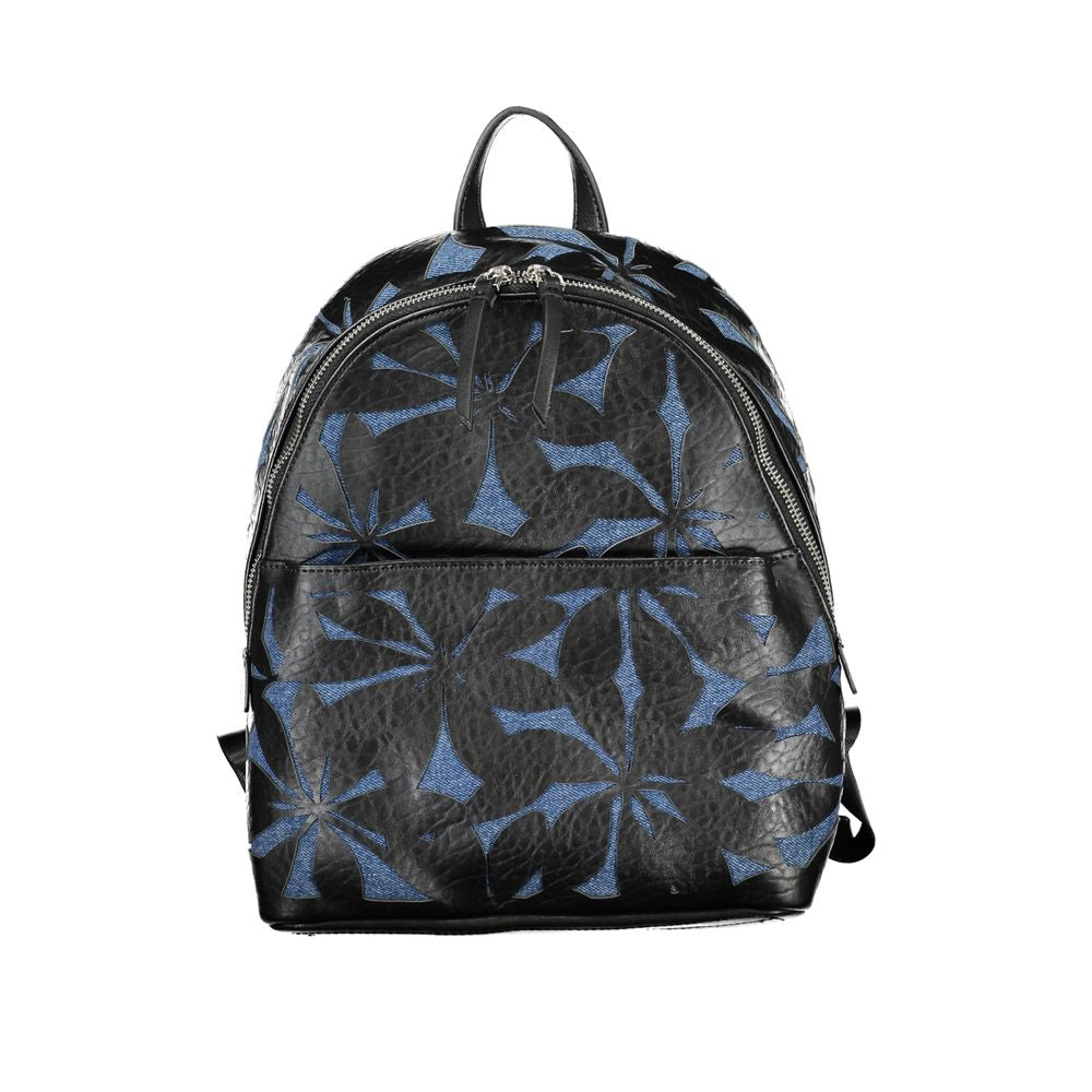 Desigual Chic Black Contrast Detail Backpack - Luksusmuotia Desigual - Tutustu YVES JAVANNI® 