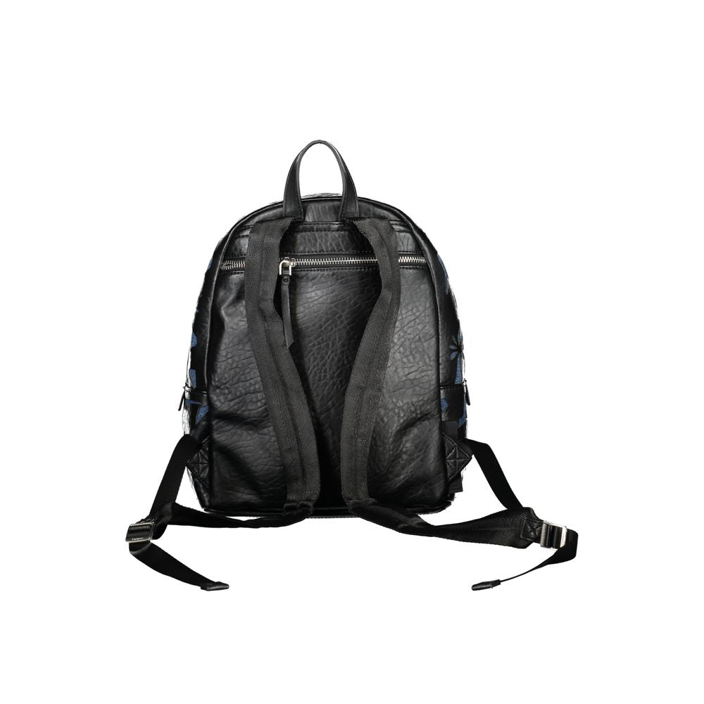 Desigual Chic Black Contrast Detail Backpack - Luksusmuotia Desigual - Tutustu YVES JAVANNI® 