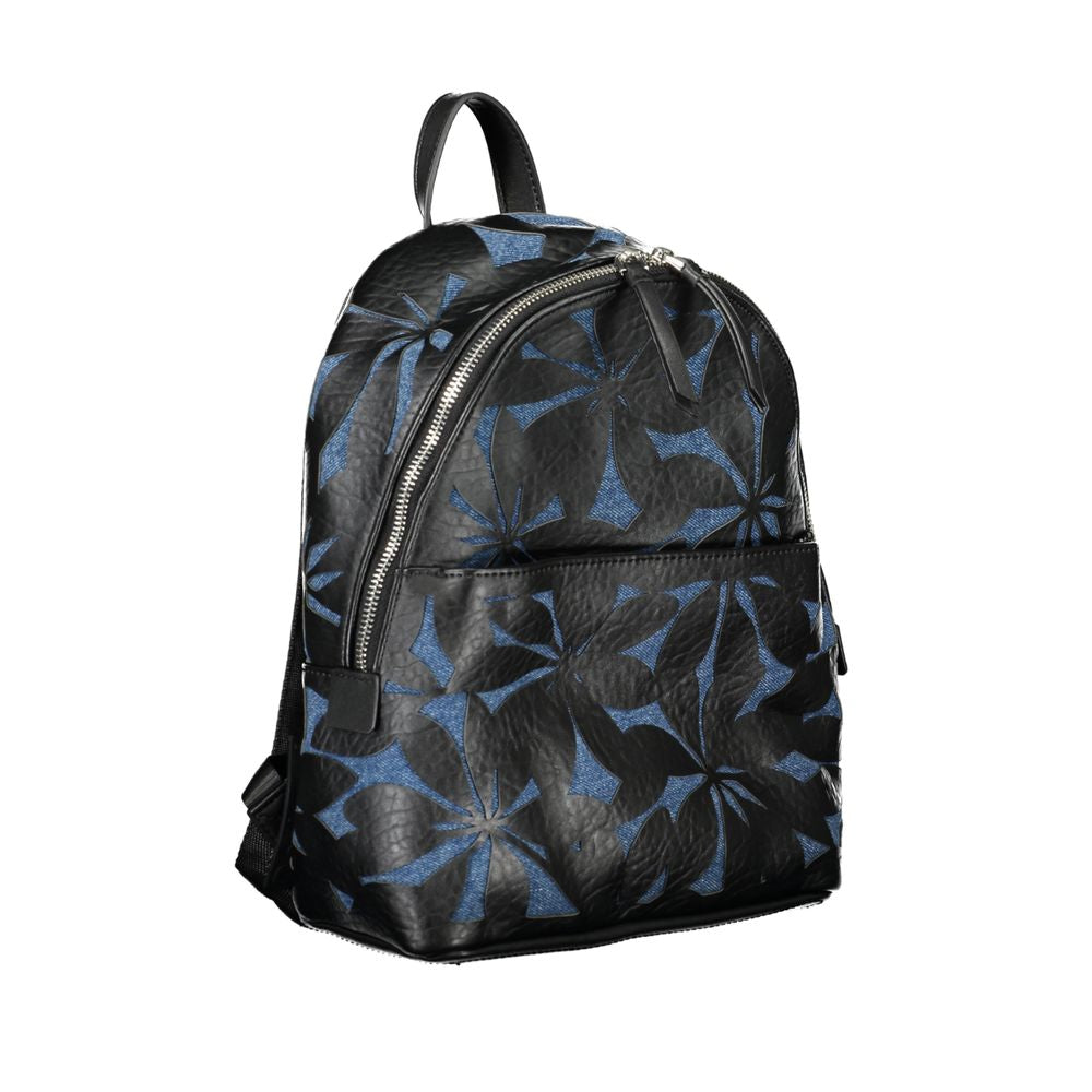 Desigual Chic Black Contrast Detail Backpack - Luksusmuotia Desigual - Tutustu YVES JAVANNI® 