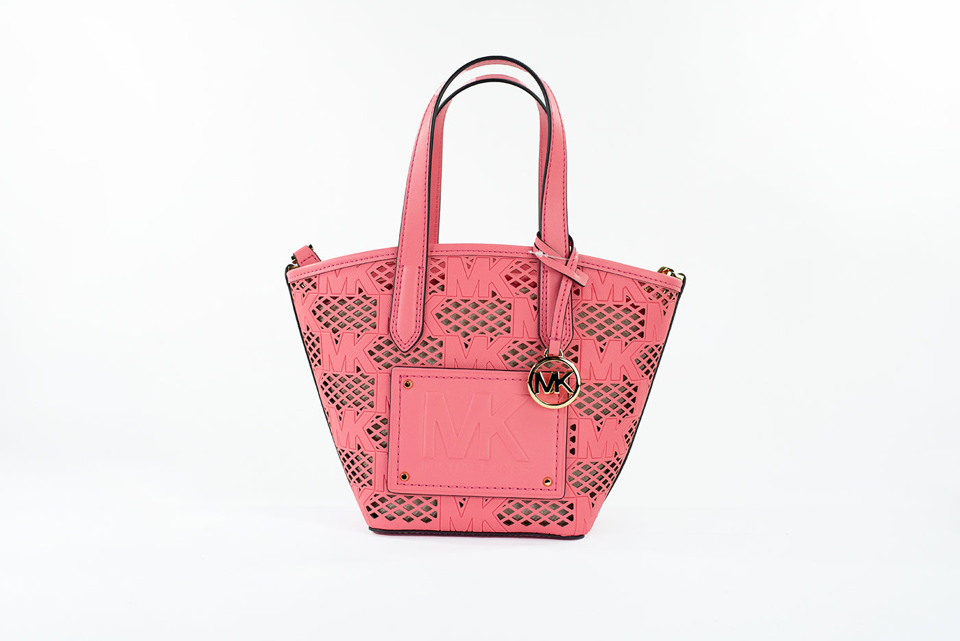 Michael Kors Kimber Small Tea Rose Leather 2-in-1 Zip Tote Messenger Bag Purse - Luksusmuotia Michael Kors - Tutustu YVES JAVANNI® 