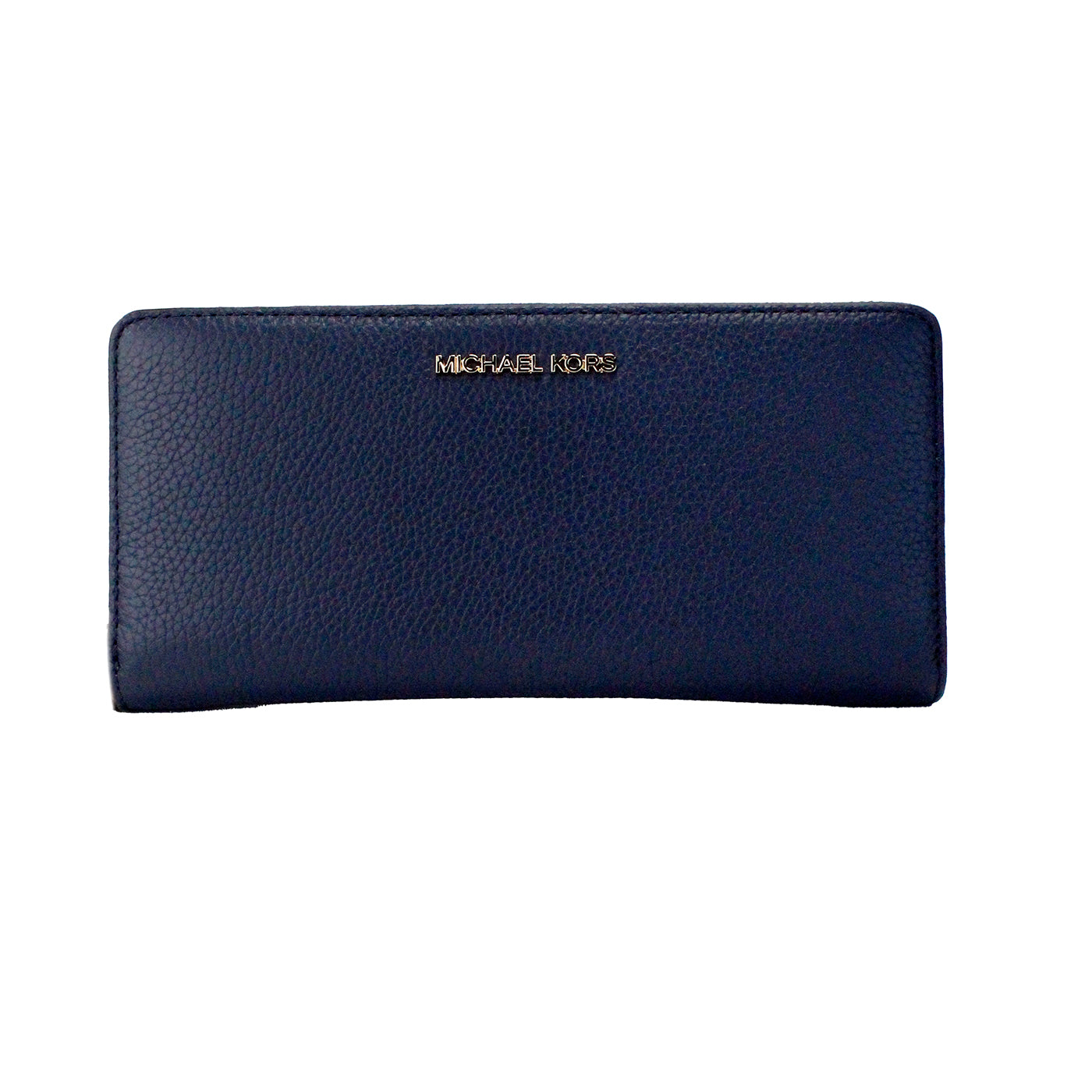 Michael Kors Jet Set Travel Large Navy Pebbled Leather Continental Wrist Wallet - Luksusmuotia Michael Kors - Tutustu YVES JAVANNI® 