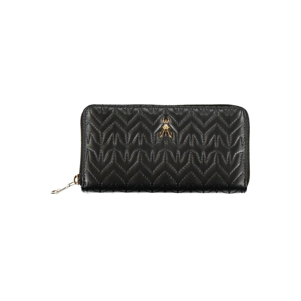 Patrizia Pepe Elegant Black Wallet with Contrasting Details - Luksusmuotia Patrizia Pepe - Tutustu YVES JAVANNI® 