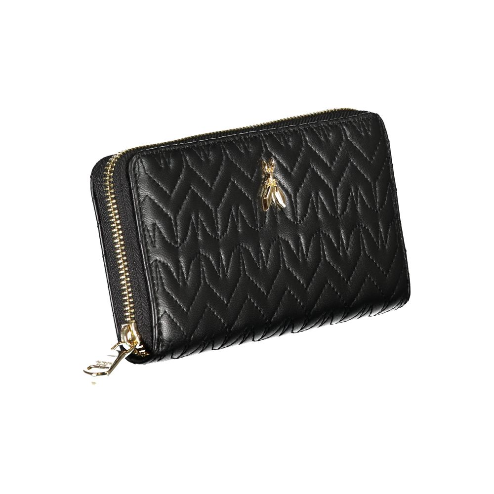 Patrizia Pepe Elegant Black Wallet with Contrasting Details - Luksusmuotia Patrizia Pepe - Tutustu YVES JAVANNI® 