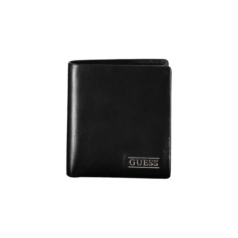 Guess Jeans Elegant Black Leather Wallet for Men - Luksusmuotia Guess Jeans - Tutustu YVES JAVANNI® 