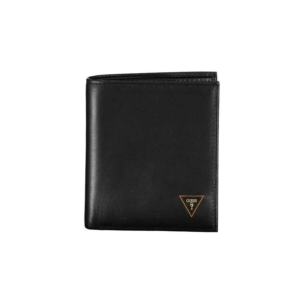 Guess Sleek Black Leather Wallet - Luksusmuotia Guess Jeans - Tutustu YVES JAVANNI® 