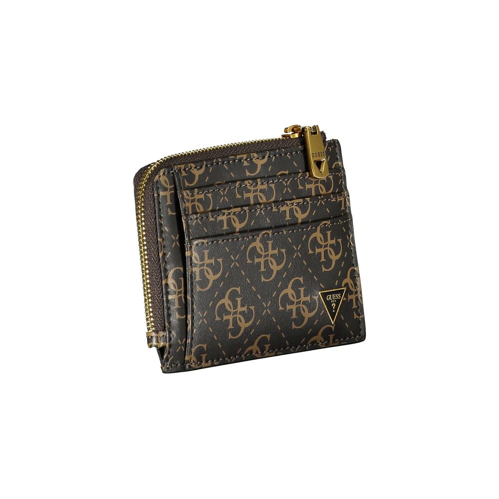 Guess Elegant Brown Leather Wallet with Ample Space - Luksusmuotia Guess Jeans - Tutustu YVES JAVANNI® 