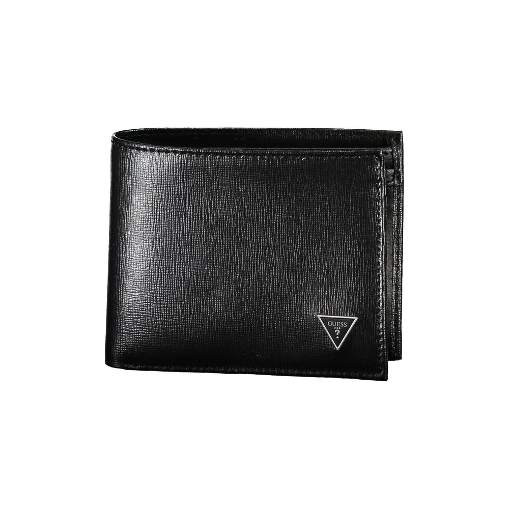 Guess Elegant Black Leather Wallet with RFID Block - Luksusmuotia Guess Jeans - Tutustu YVES JAVANNI® 