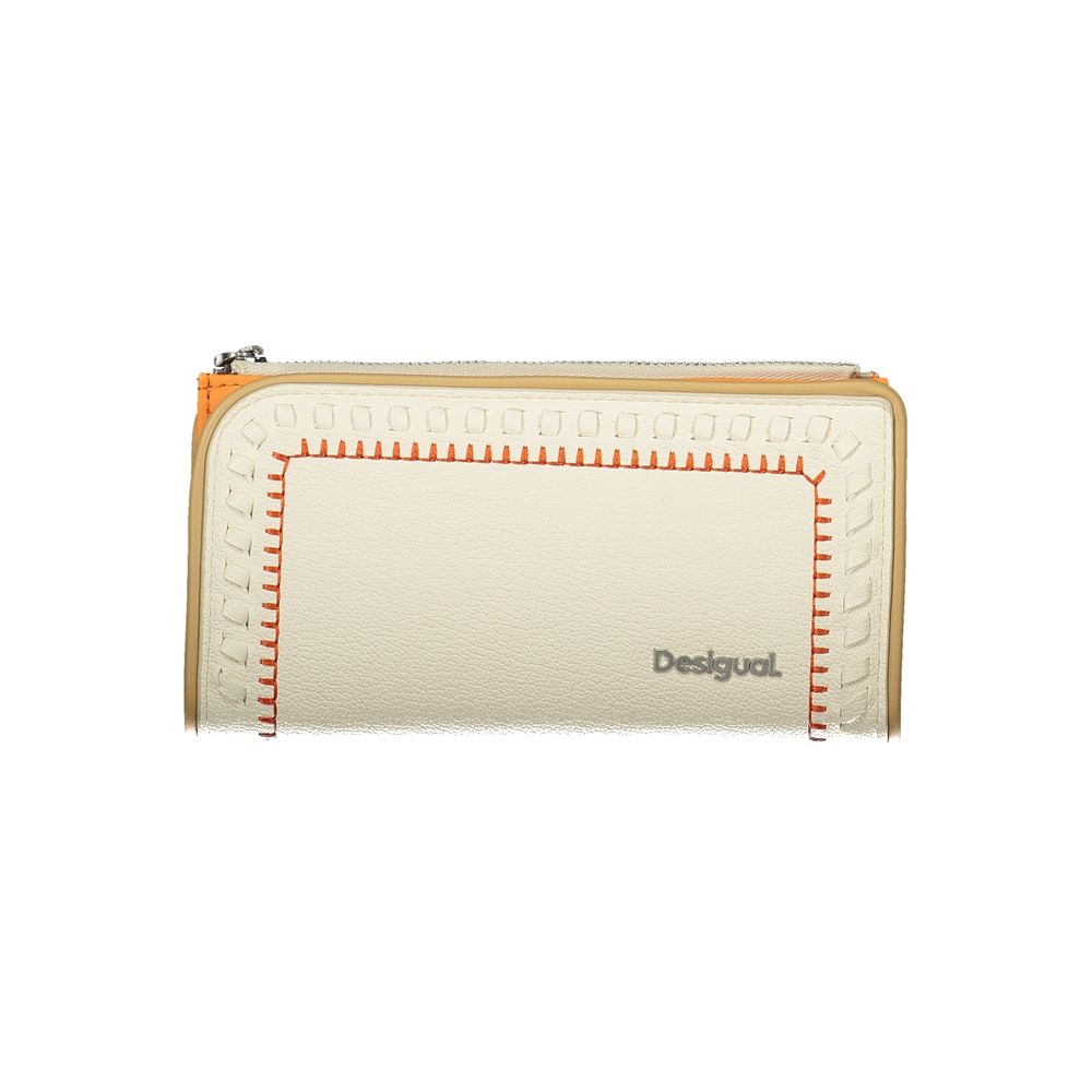 Desigual Chic Dual-Compartment White Wallet - Luksusmuotia Desigual - Tutustu YVES JAVANNI® 