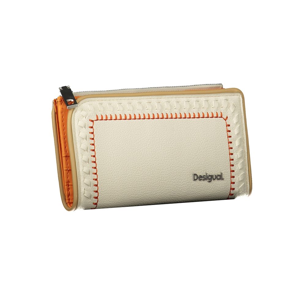 Desigual Chic Dual-Compartment White Wallet - Luksusmuotia Desigual - Tutustu YVES JAVANNI® 