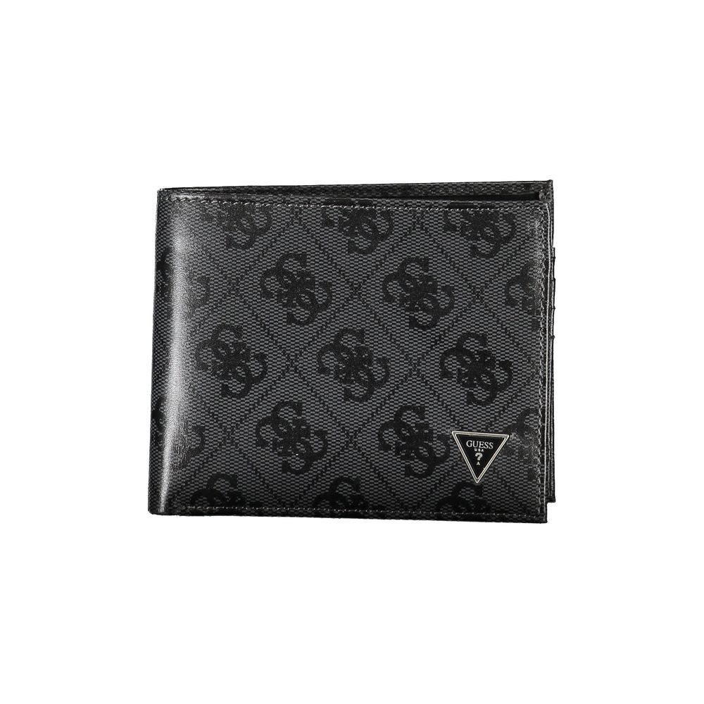 Guess Sleek Black Leather Dual Compartment Wallet - Luksusmuotia Guess Jeans - Tutustu YVES JAVANNI® 