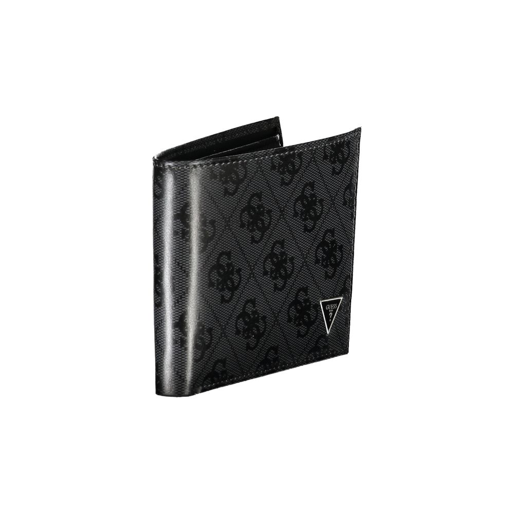 Guess Sleek Black Leather Dual Compartment Wallet - Luksusmuotia Guess Jeans - Tutustu YVES JAVANNI® 