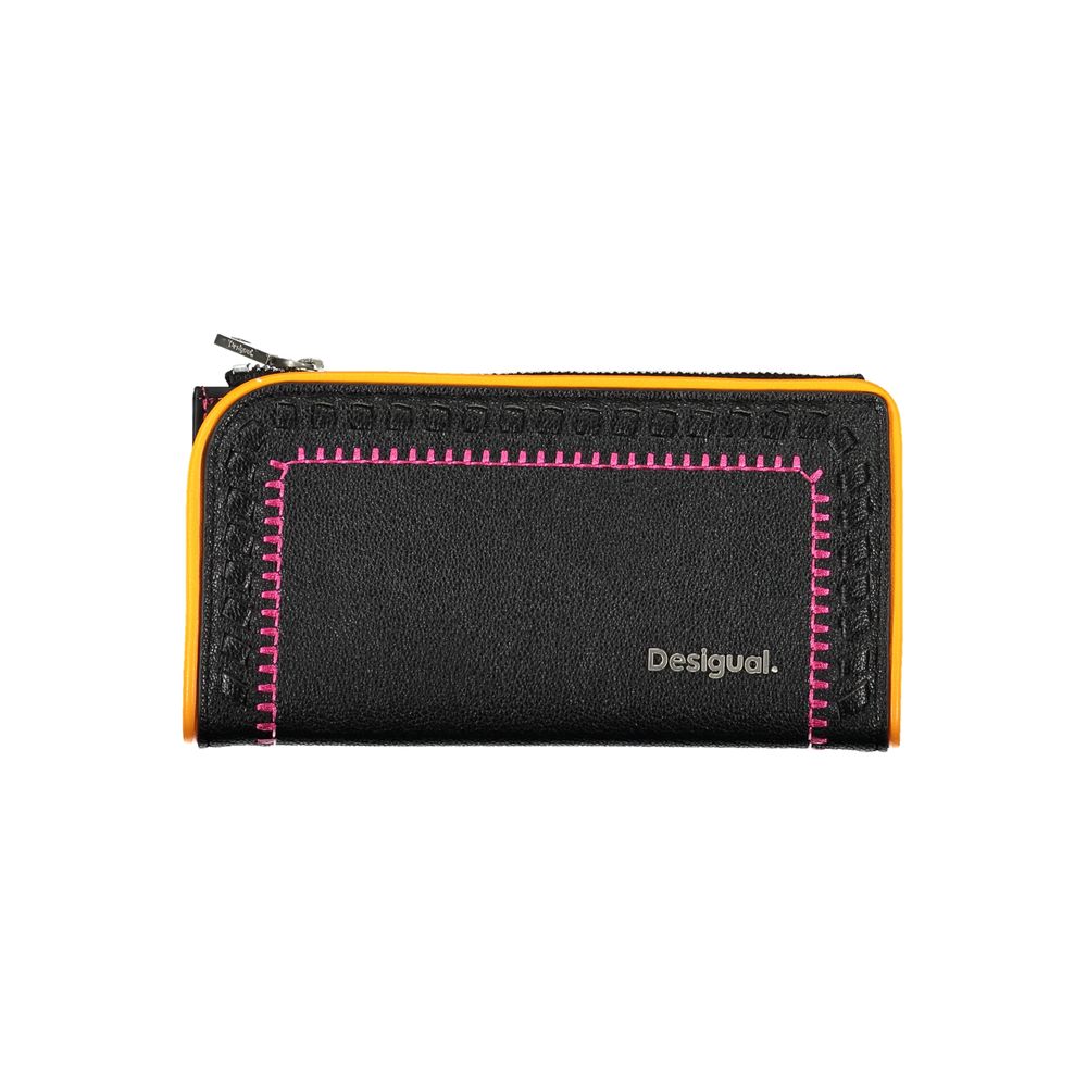 Desigual Elegant Black Two-Compartment Wallet - Luksusmuotia Desigual - Tutustu YVES JAVANNI® 