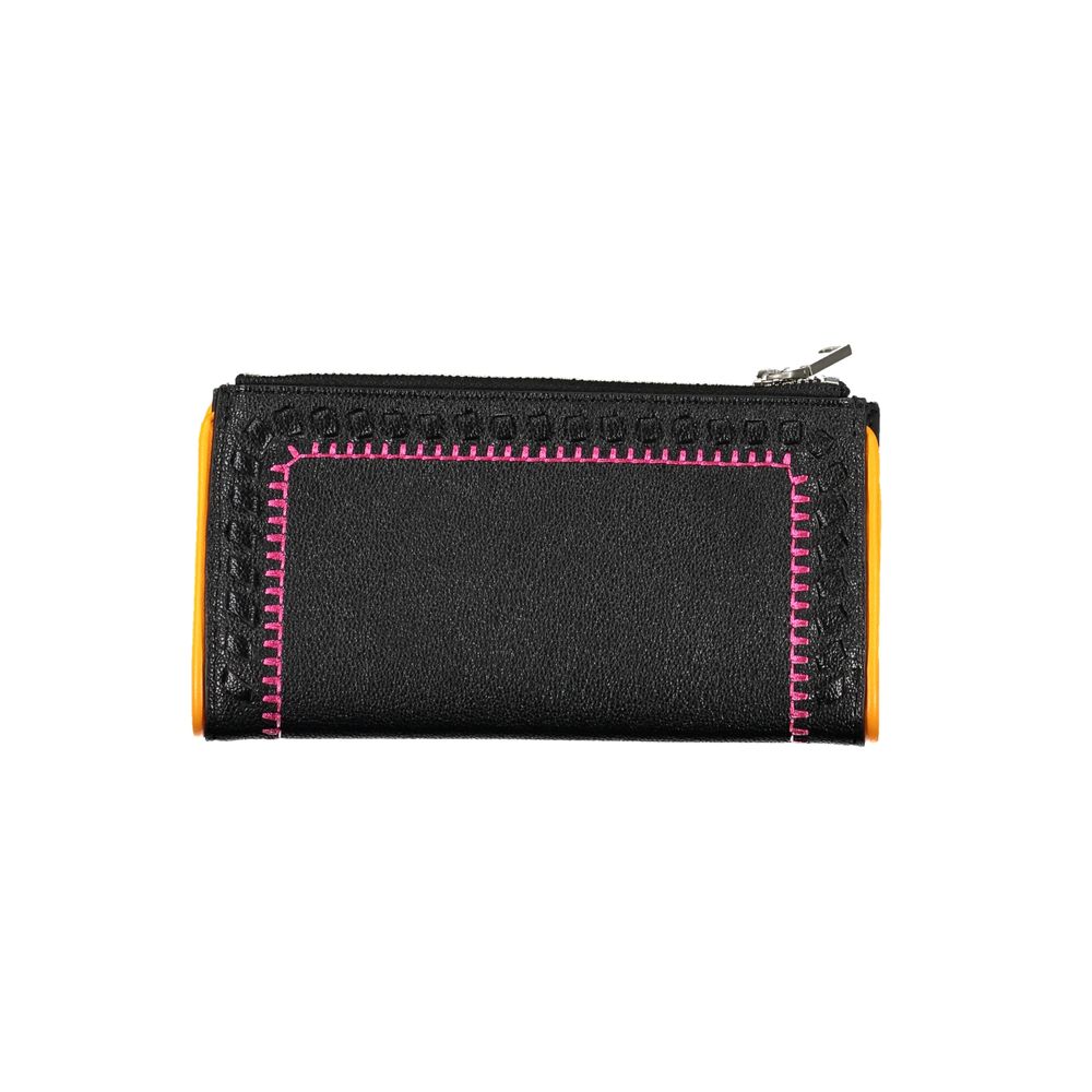 Desigual Elegant Black Two-Compartment Wallet - Luksusmuotia Desigual - Tutustu YVES JAVANNI® 