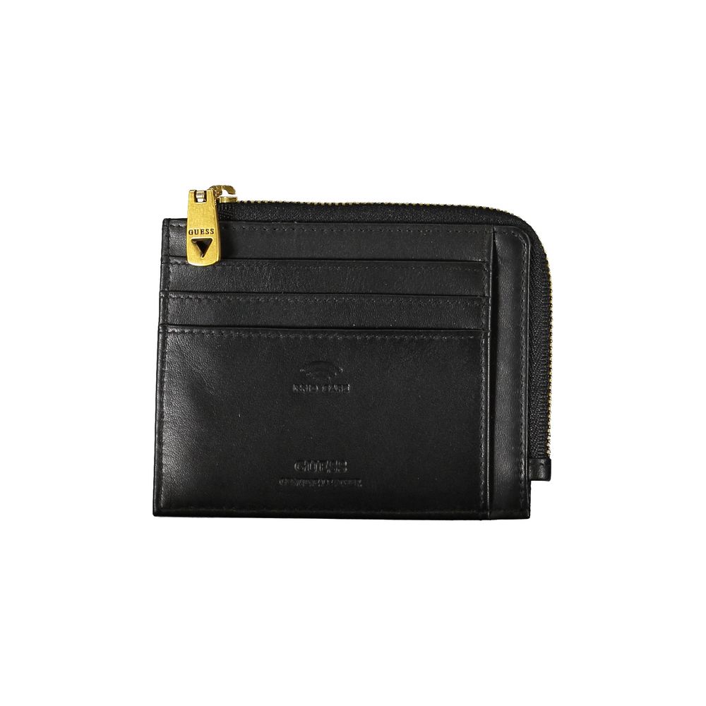 Guess Sleek Black Leather Wallet with RFID Block - Luksusmuotia Guess Jeans - Tutustu YVES JAVANNI® 