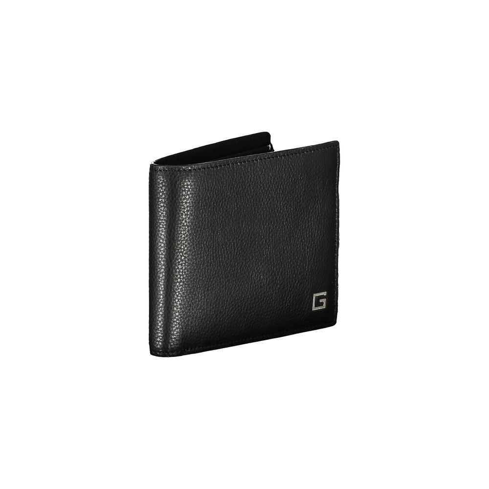 Guess Sleek Black Leather Dual Compartment Wallet - Luksusmuotia Guess Jeans - Tutustu YVES JAVANNI® 