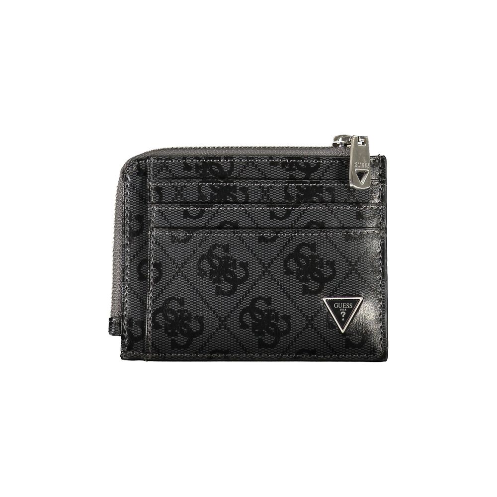 Guess Sleek Black Leather Wallet with Contrasting Accents - Luksusmuotia Guess Jeans - Tutustu YVES JAVANNI® 