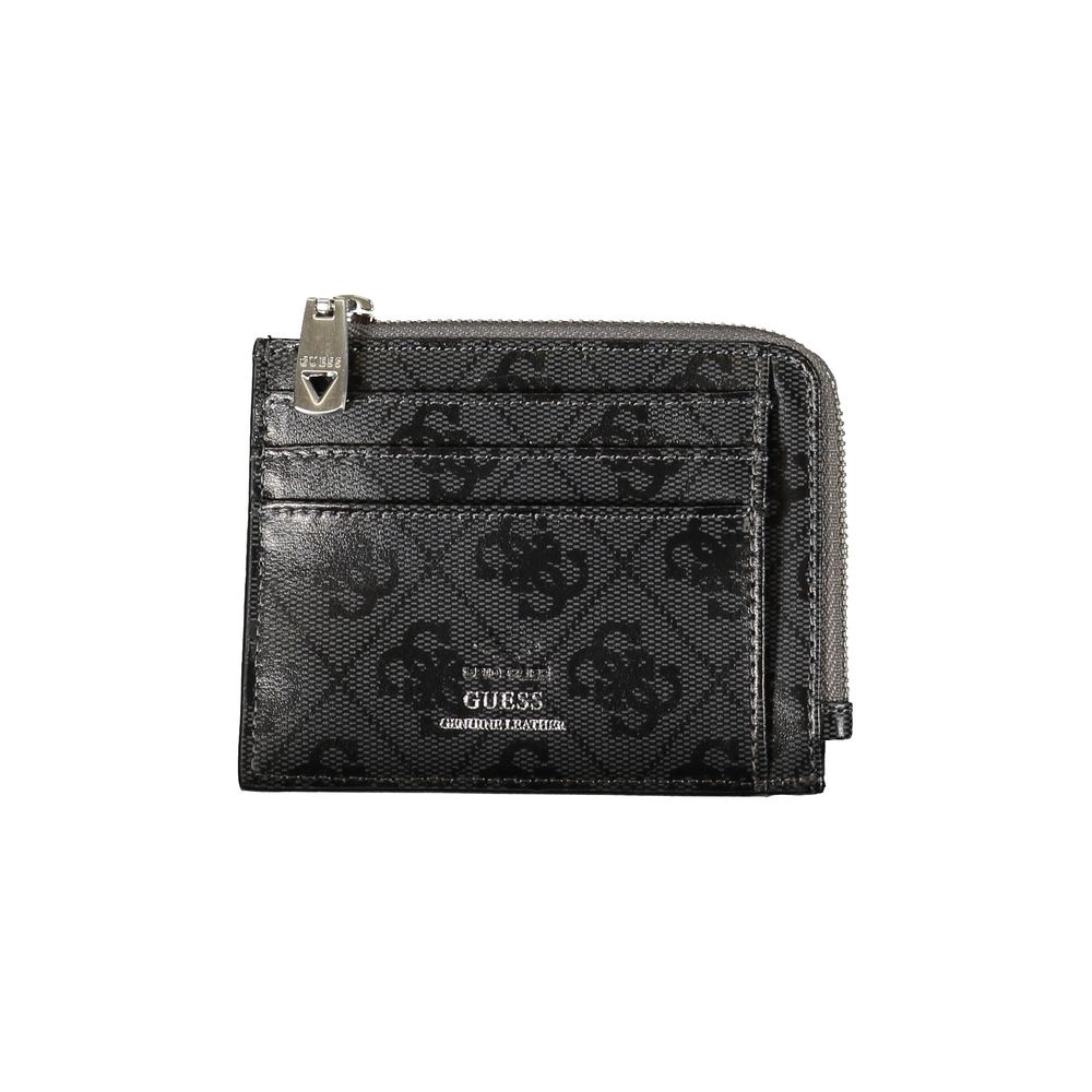 Guess Sleek Black Leather Wallet with Contrasting Accents - Luksusmuotia Guess Jeans - Tutustu YVES JAVANNI® 