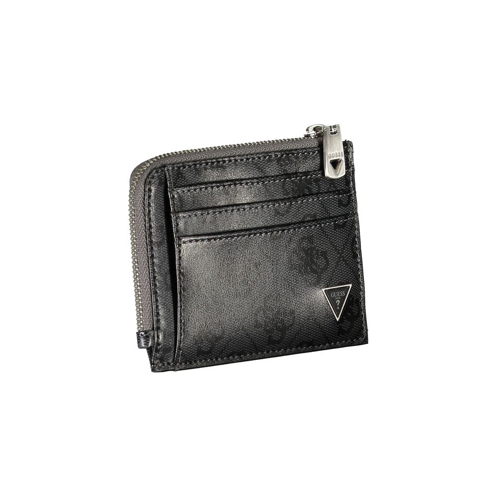 Guess Sleek Black Leather Wallet with Contrasting Accents - Luksusmuotia Guess Jeans - Tutustu YVES JAVANNI® 