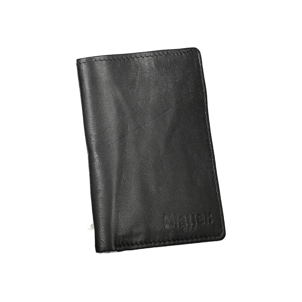 Blauer Elegant Black Leather Dual Compartment Wallet - Luksusmuotia Blauer - Tutustu YVES JAVANNI® 