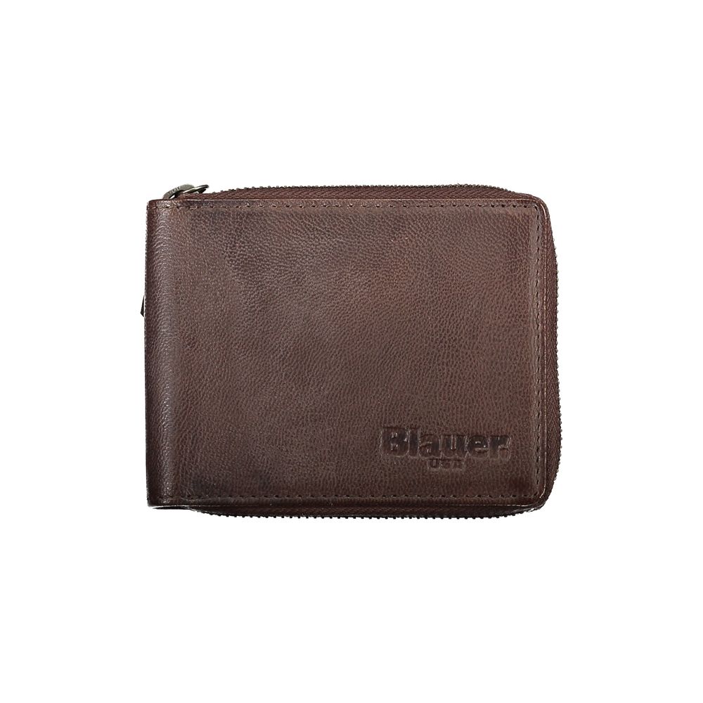 Blauer Elegant Leather Coin & Card Wallet in Brown - Luksuslaukut ja asusteet Blauer - Tutustu YVES JAVANNI® 