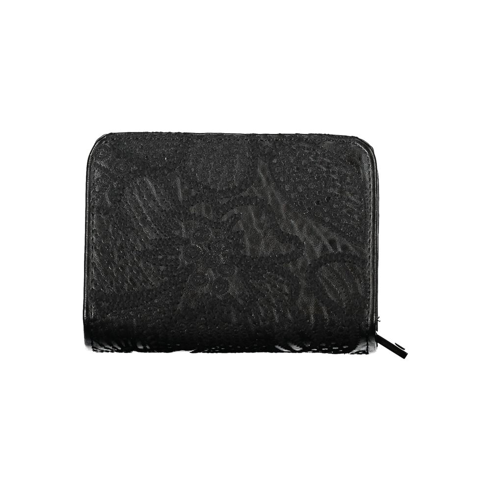 Desigual Elegant Black Wallet with Secure Compartments - Luksusmuotia Desigual - Tutustu YVES JAVANNI® 