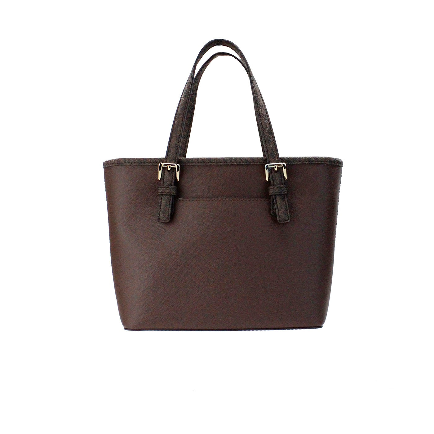 Michael Kors Jet Set Mocha Leather XS Carryall Top Zip Tote Bag Purse - Luksusmuotia Michael Kors - Tutustu YVES JAVANNI® 