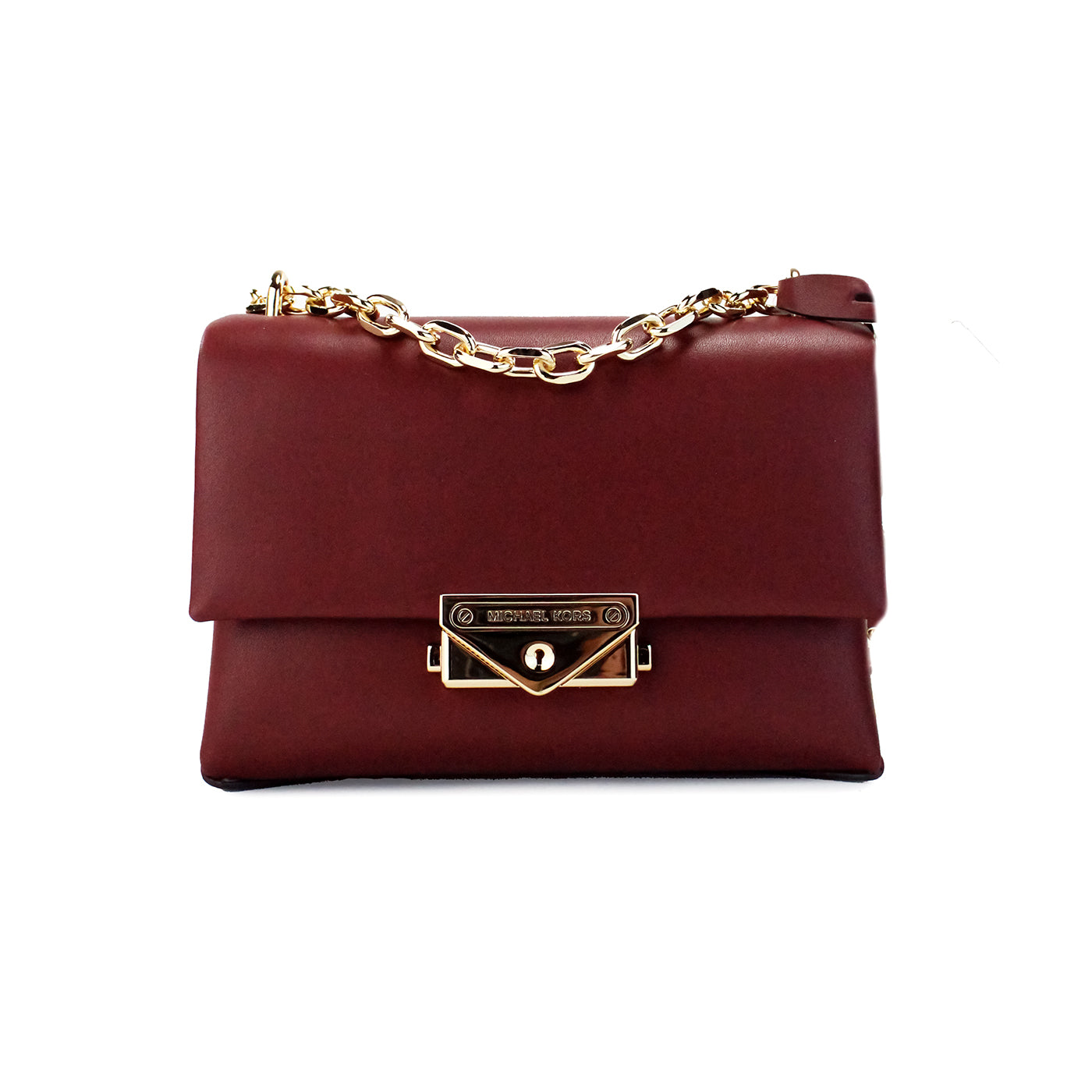 Michael Kors Cece Small Dark Cherry Vegan Leather Convertible Flap Crossbody Bag - Luksusmuotia Michael Kors - Tutustu YVES JAVANNI® 